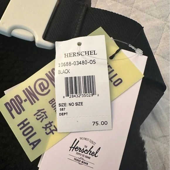 🆕 Pop-In @Nordstrom x Herschel Supply Co Sutton Messenger Bag 🖤🐻 NWT - Picture 7 of 7